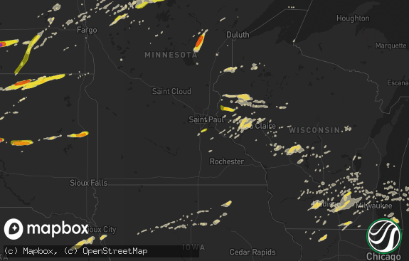 Hail map preview on 08-26-2018