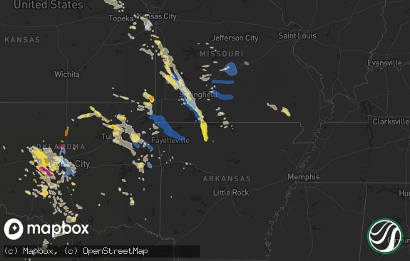 Hail map preview on 08-26-2019