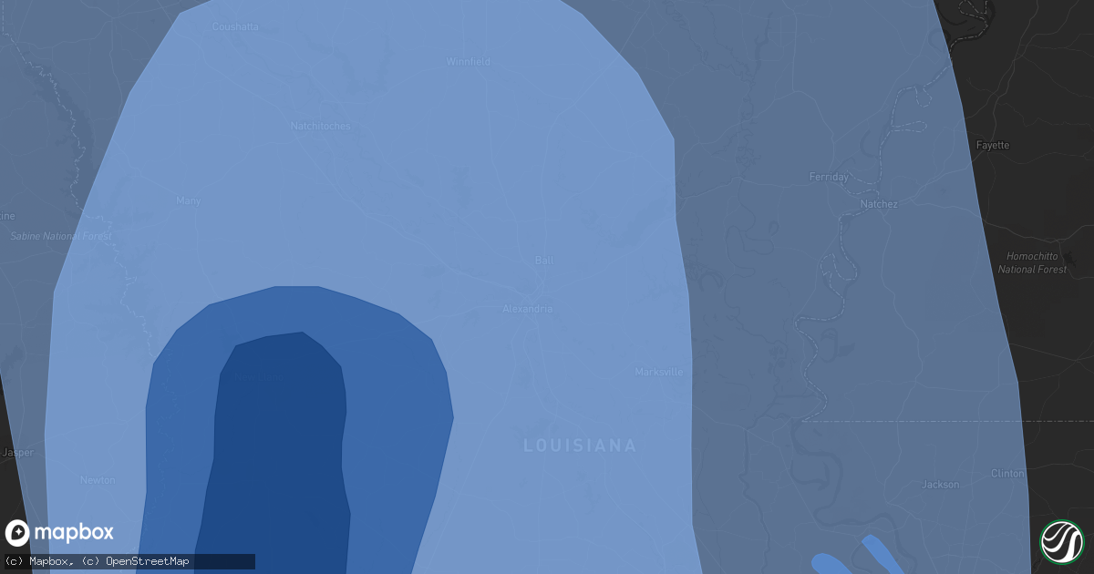 Hail map in Sulphur, LA on August 26, 2020