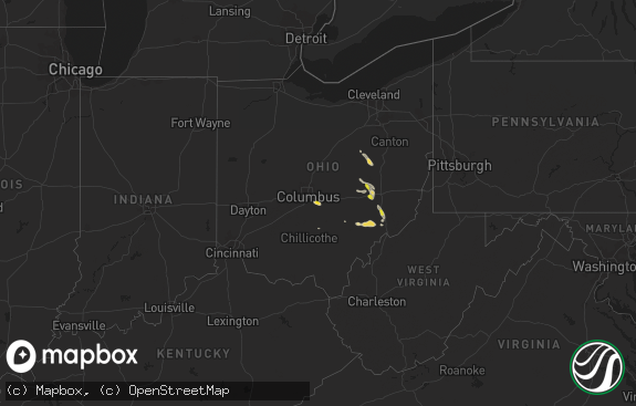 Hail map preview on 08-26-2020