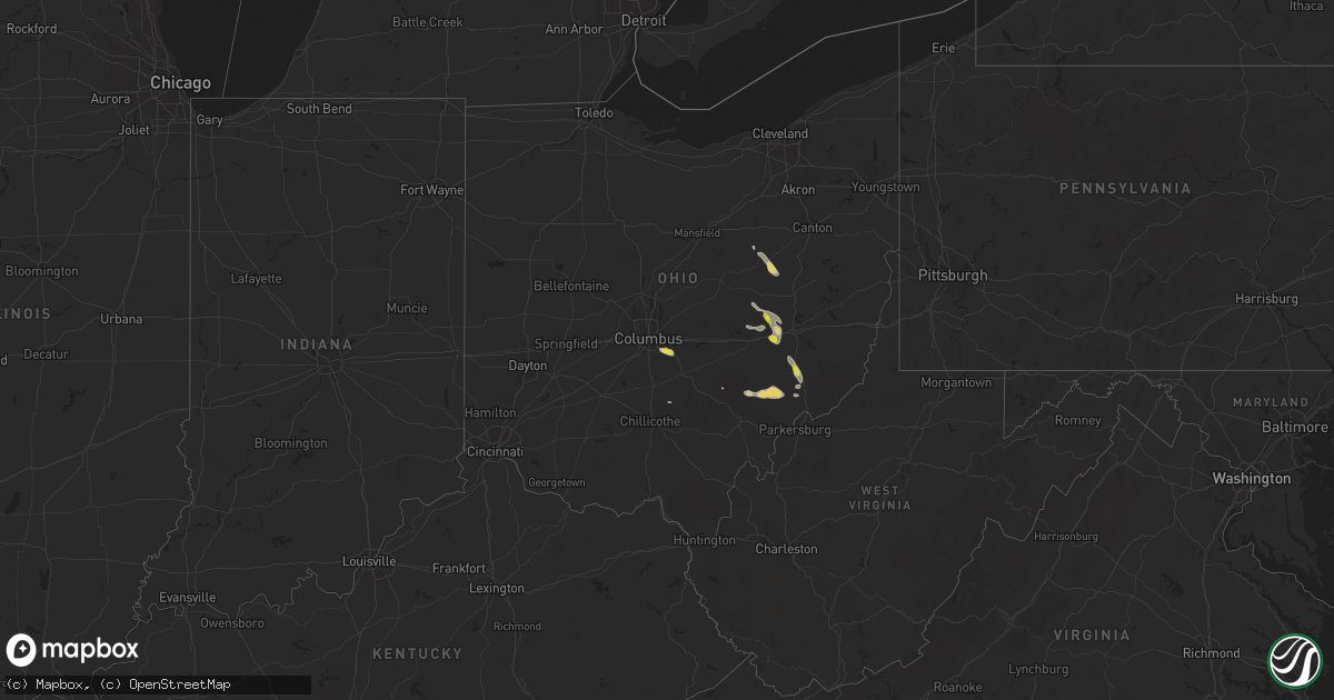 Hail map on August 26, 2020