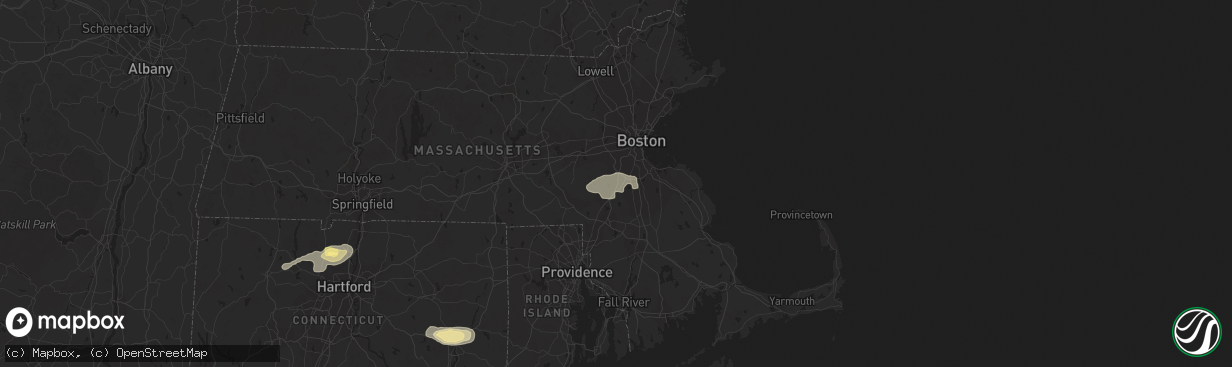 Hail map in Norwood, MA on August 26, 2022