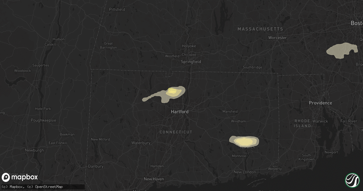 Hail map in Windsor, CT on August 26, 2022