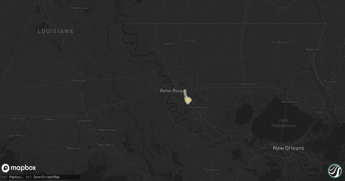 Hail map in Baton Rouge, LA on August 26, 2023