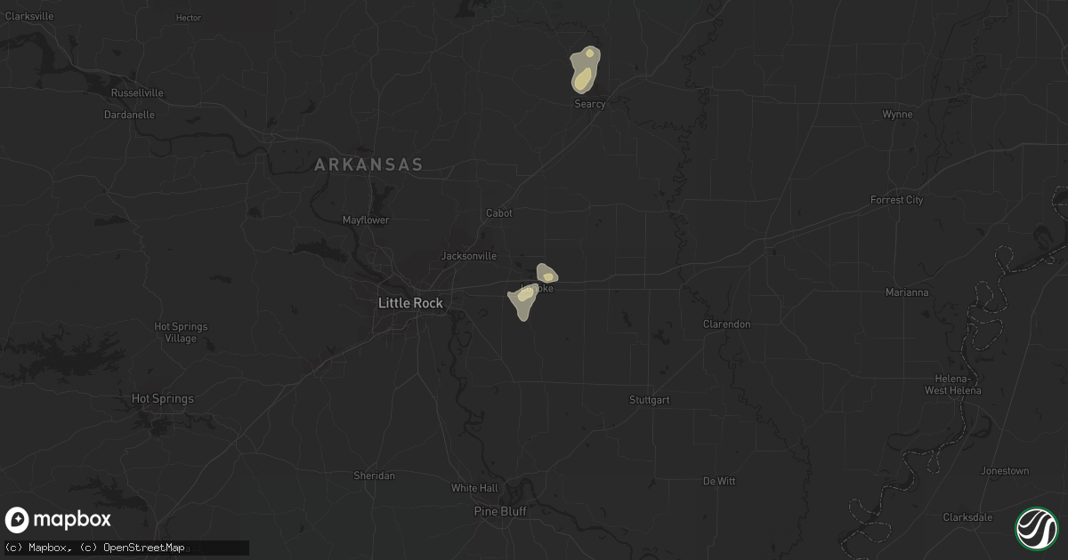 Hail map in Lonoke, AR on August 26, 2023