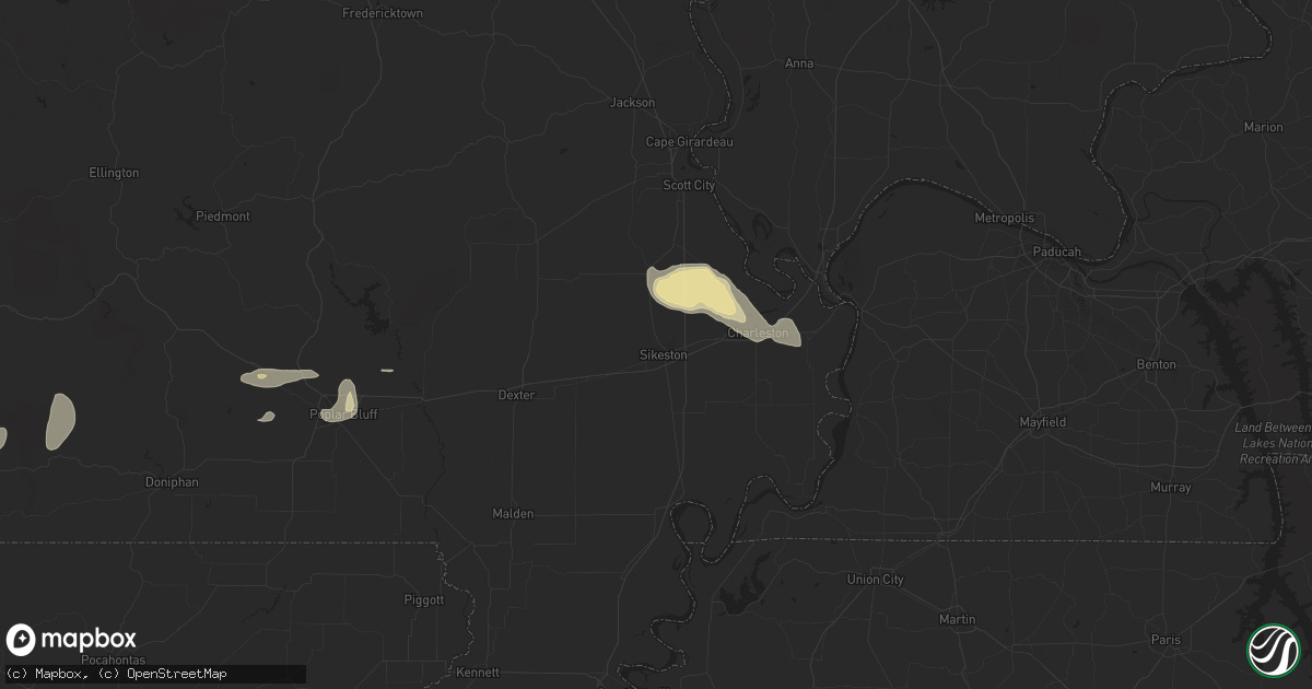 Hail map in Sikeston, MO on August 26, 2023
