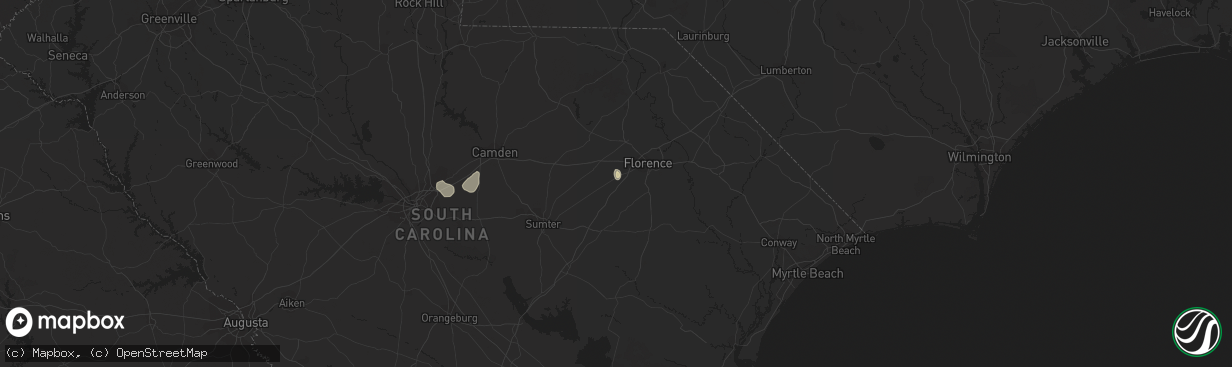 Hail map in Timmonsville, SC on August 26, 2023