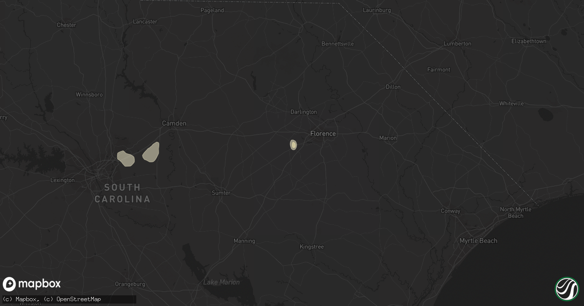 Hail map in Timmonsville, SC on August 26, 2023