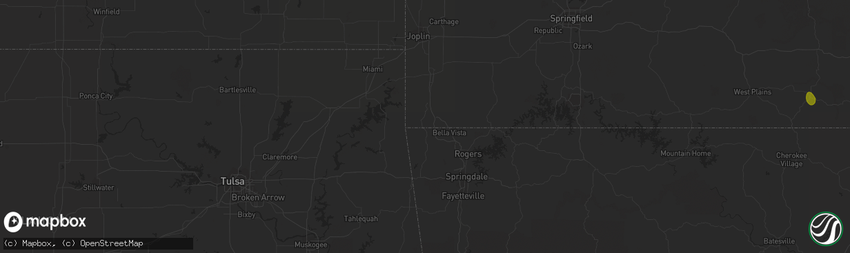 Hail map in Wichita Falls, TX on August 26, 2023