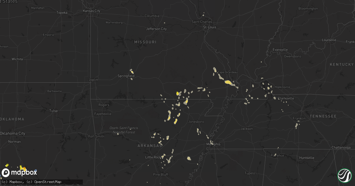 Hail map on August 26, 2023