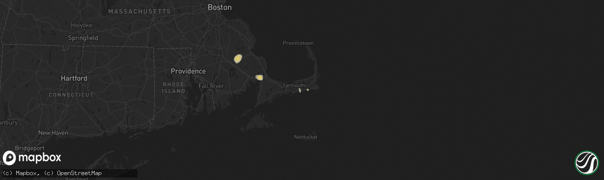 Hail map in Dennis Port, MA on August 26, 2024