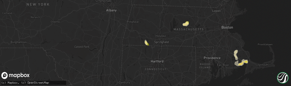 Hail map in Granville, MA on August 26, 2024