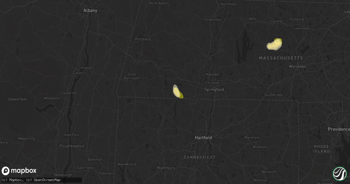 Hail map in Granville, MA on August 26, 2024