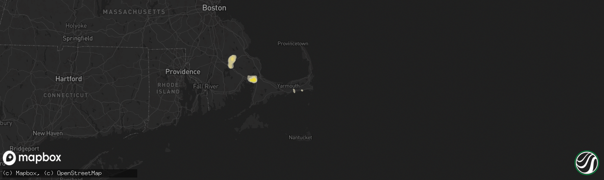 Hail map in Harwich Port, MA on August 26, 2024