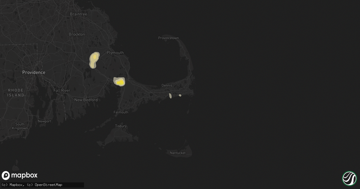 Hail map in Harwich Port, MA on August 26, 2024