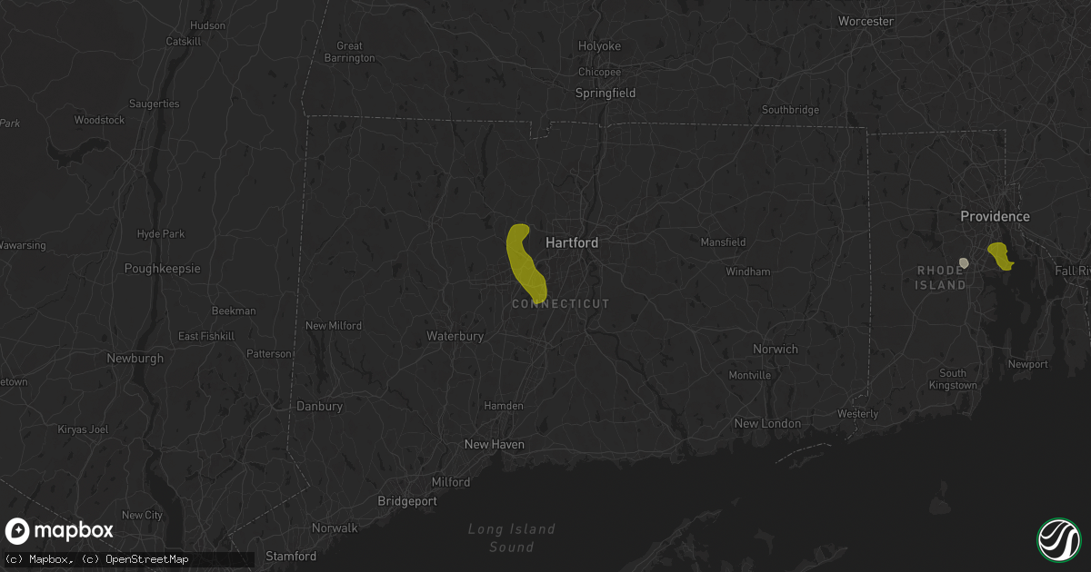 Hail map in New Britain, CT on August 26, 2024