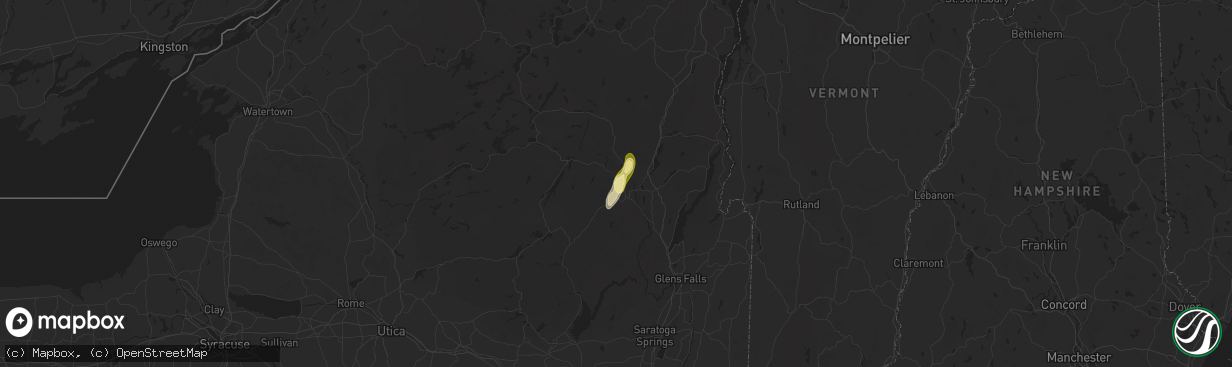 Hail map in North Creek, NY on August 26, 2024