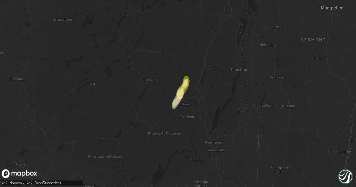 Hail map in North Creek, NY on August 26, 2024
