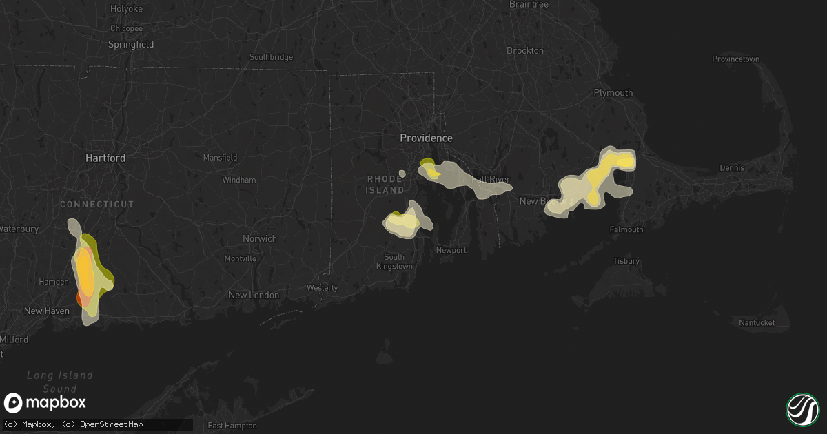 Hail map in North Kingstown, RI on August 26, 2024