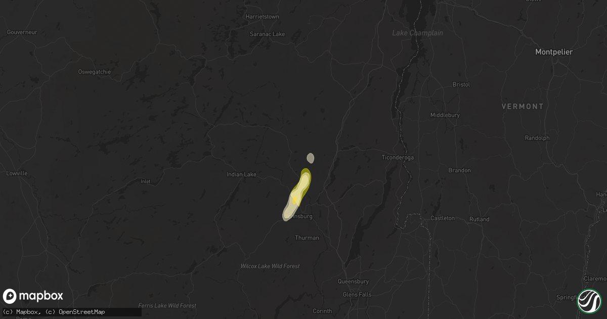 Hail map in Olmstedville, NY on August 26, 2024