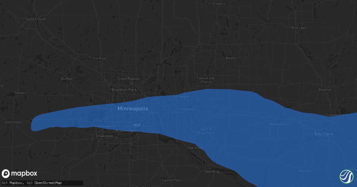 Hail map in Stillwater, MN on August 26, 2024