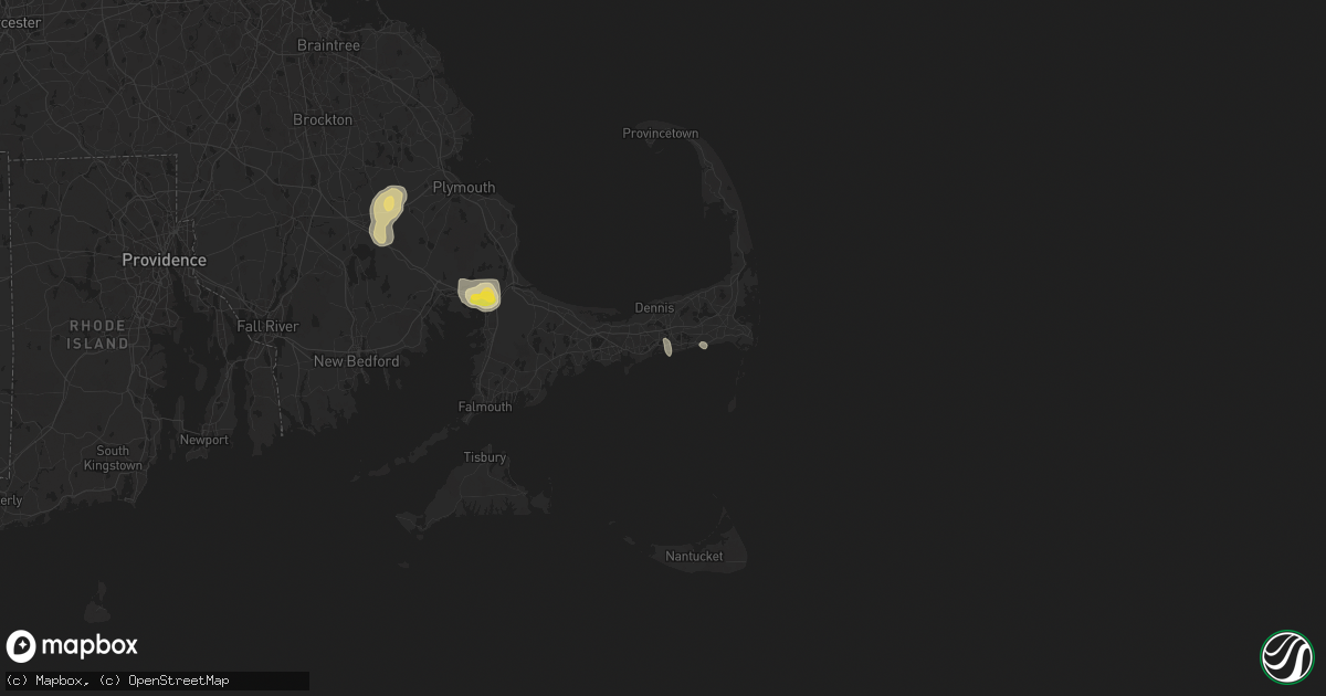 Hail map in West Dennis, MA on August 26, 2024