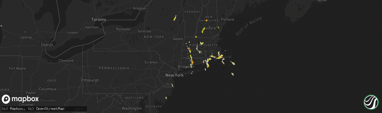 Hail map on August 26, 2024