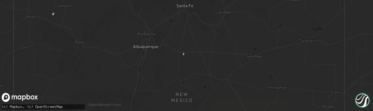 Hail map in Moriarty, NM on August 26, 2025