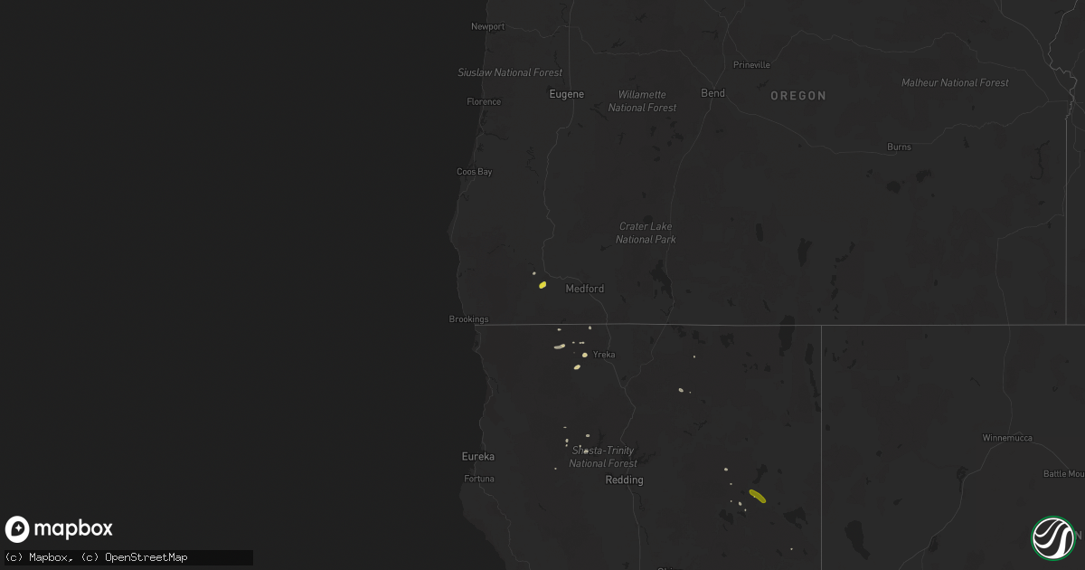 Hail map on August 26, 2025