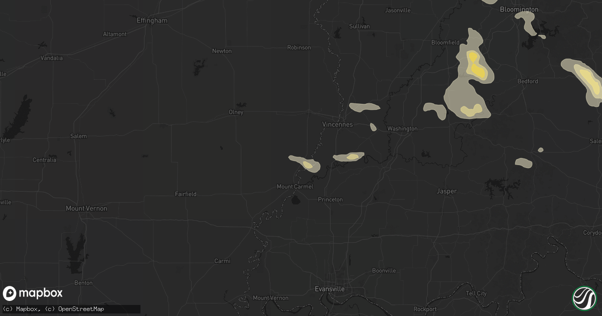 Hail map in Allendale, IL on August 26, 2026