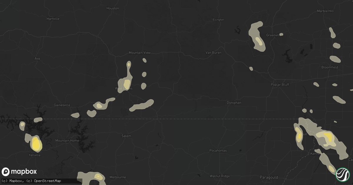 Hail map in Alton, MO on August 26, 2026