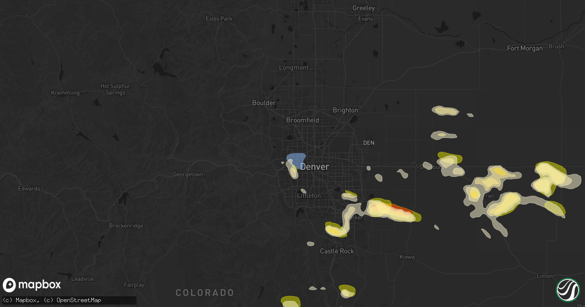 Hail map in Arvada, CO on August 26, 2026
