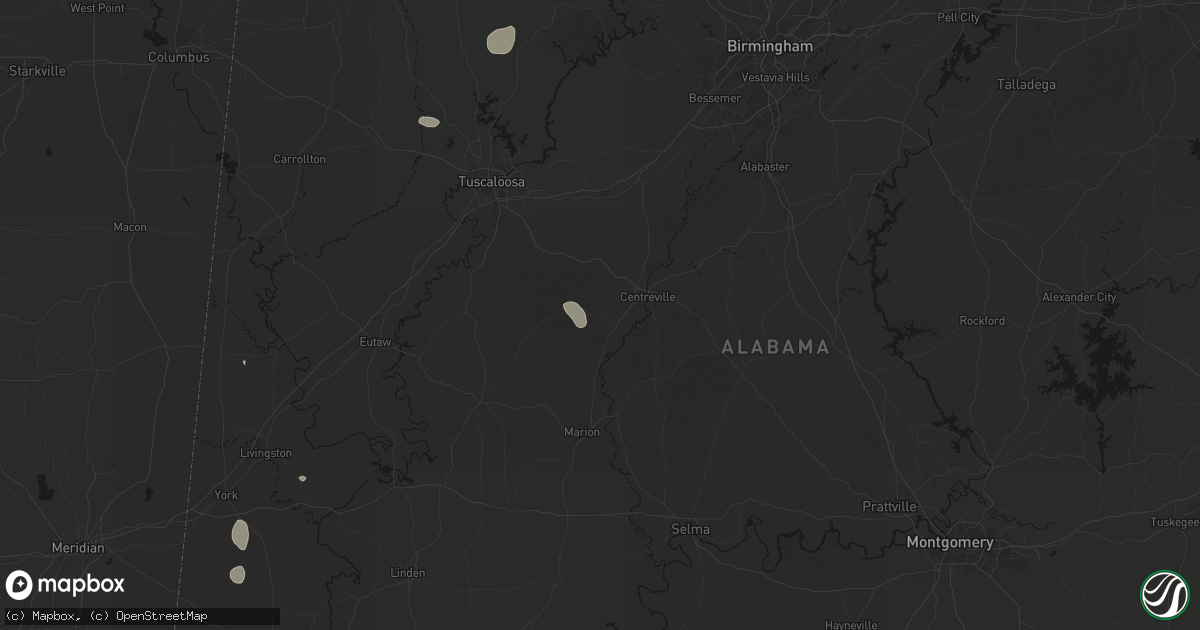 Hail map in Brent, AL on August 26, 2026