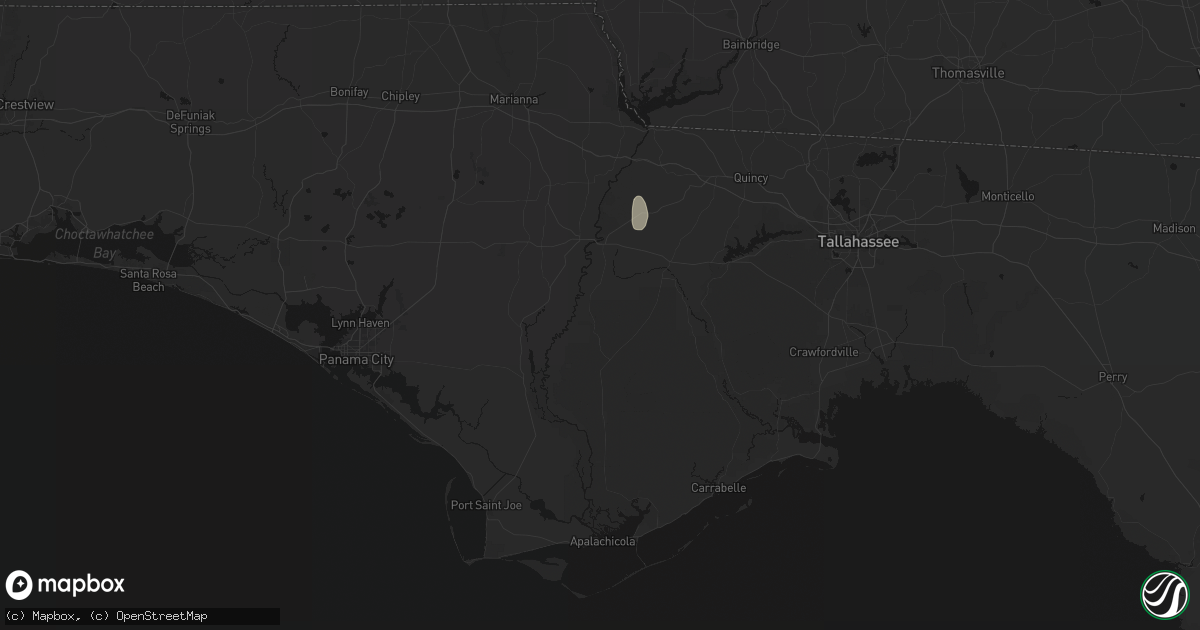 Hail map in Bristol, FL on August 26, 2026