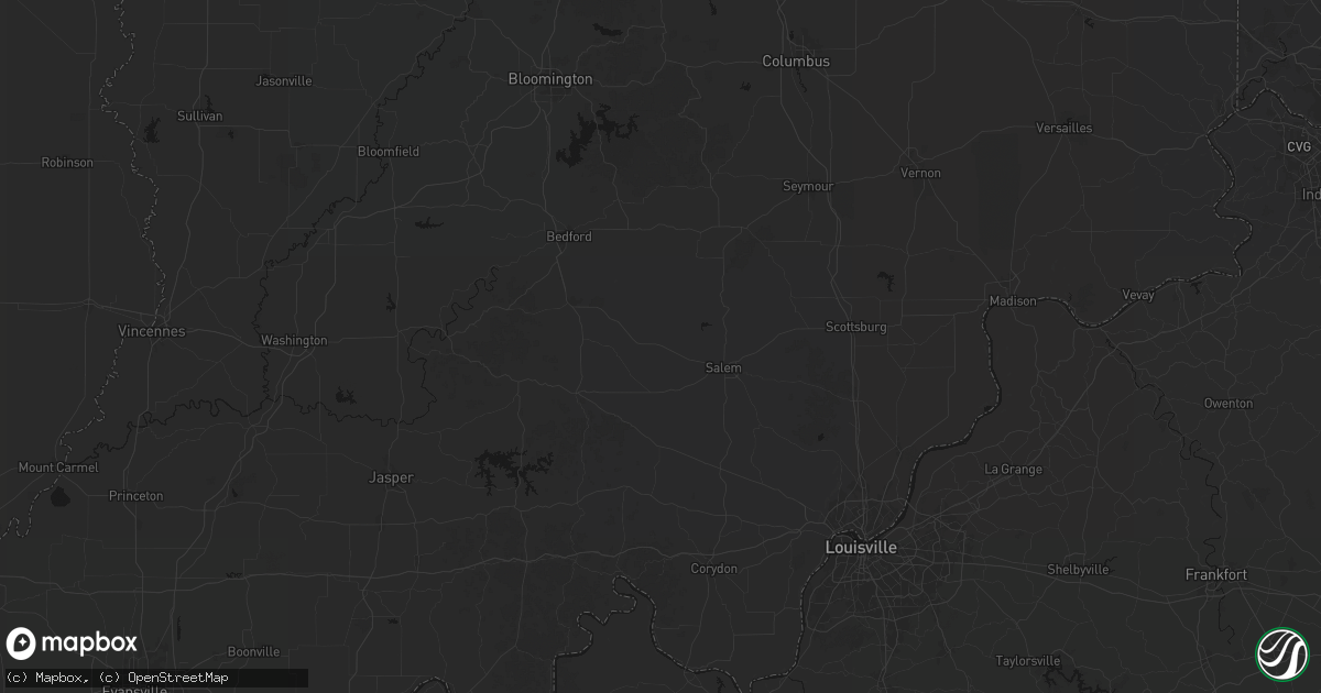 Hail map in Campbellsburg, IN on August 26, 2026