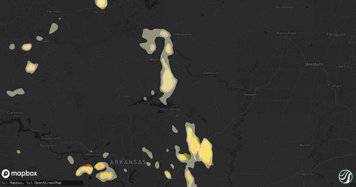 Hail map in Drasco, AR on August 26, 2026
