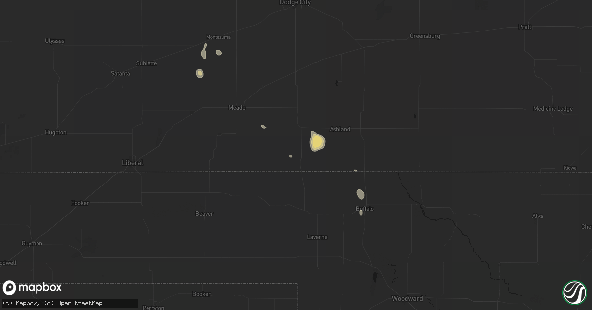 Hail map in Englewood, KS on August 26, 2026