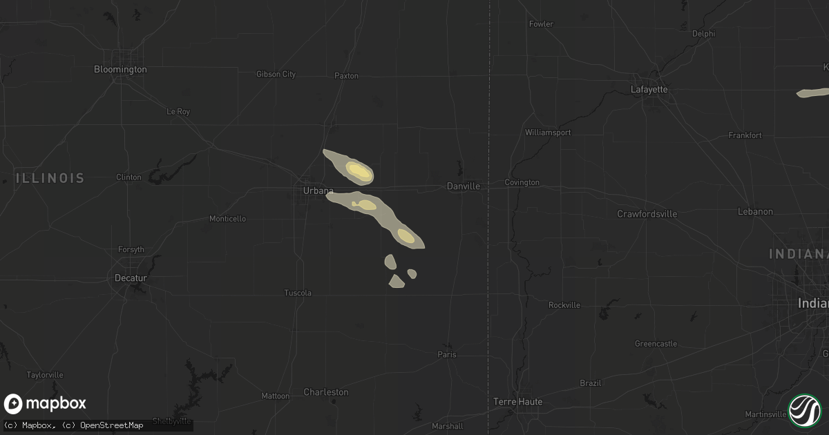 Hail map in Fairmount, IL on August 26, 2026