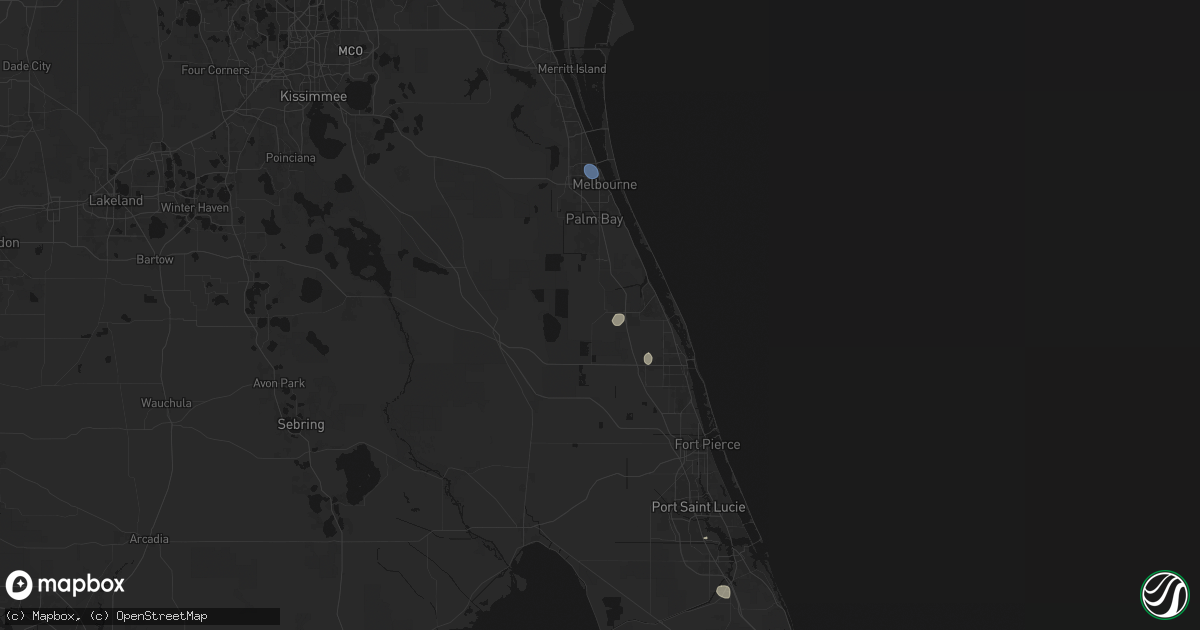 Hail map in Fellsmere, FL on August 26, 2026