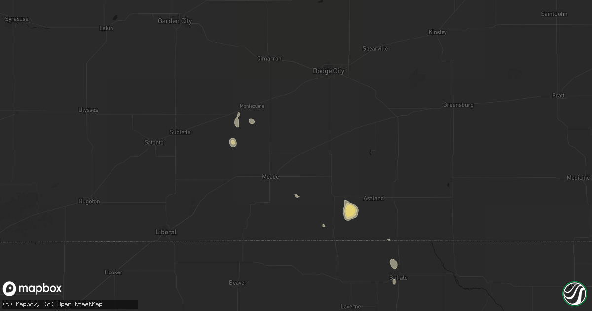 Hail map in Fowler, KS on August 26, 2026
