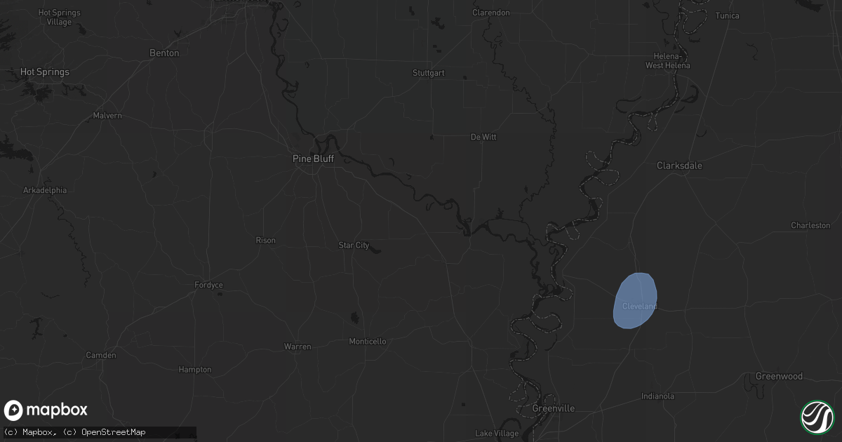Hail map in Gould, AR on August 26, 2026