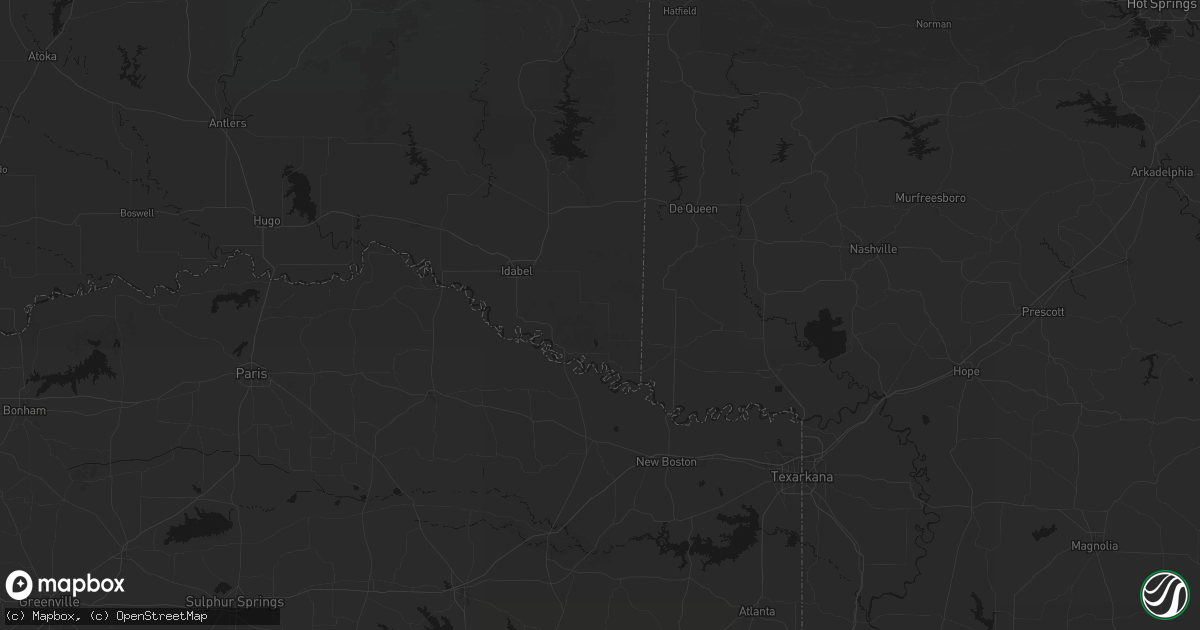 Hail map in Haworth, OK on August 26, 2026
