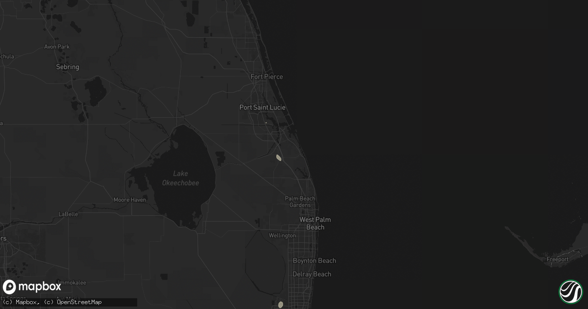 Hail map in Hobe Sound, FL on August 26, 2026