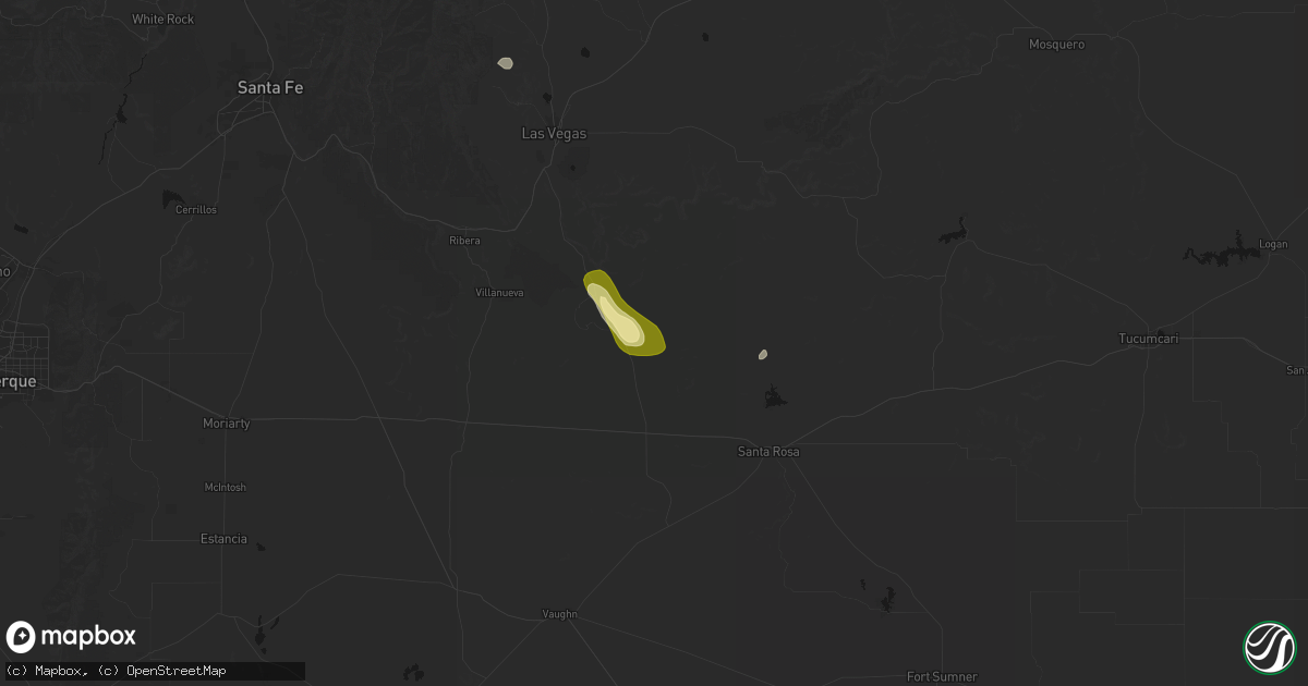Hail map in La Loma, NM on August 26, 2026
