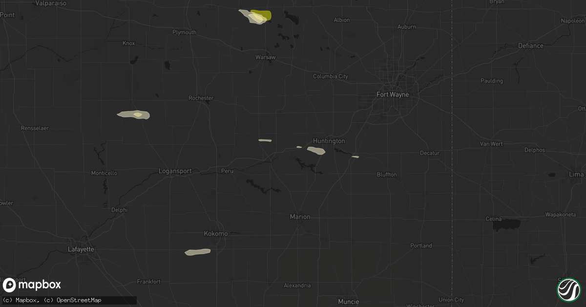Hail map in Lagro, IN on August 26, 2026