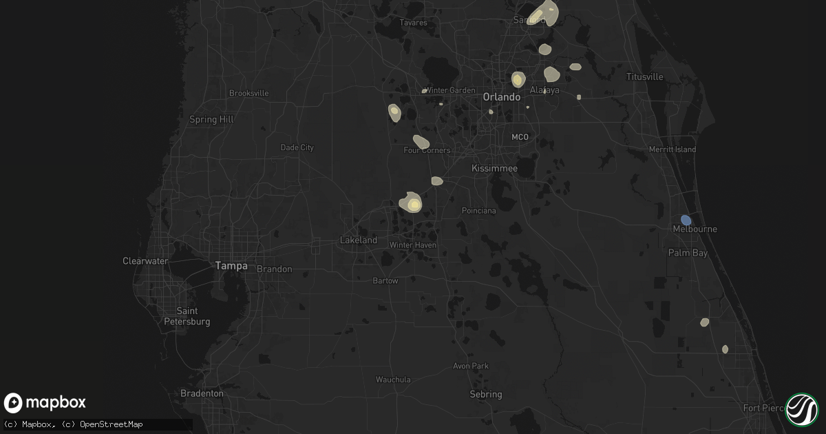 Hail map in Lake Alfred, FL on August 26, 2026