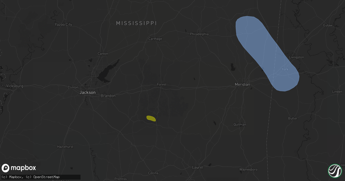 Hail map in Lake, MS on August 26, 2026