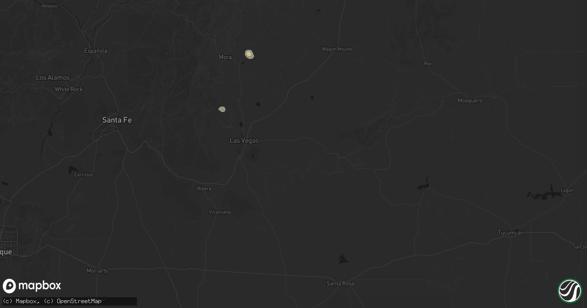 Hail map in Las Vegas, NM on August 26, 2026