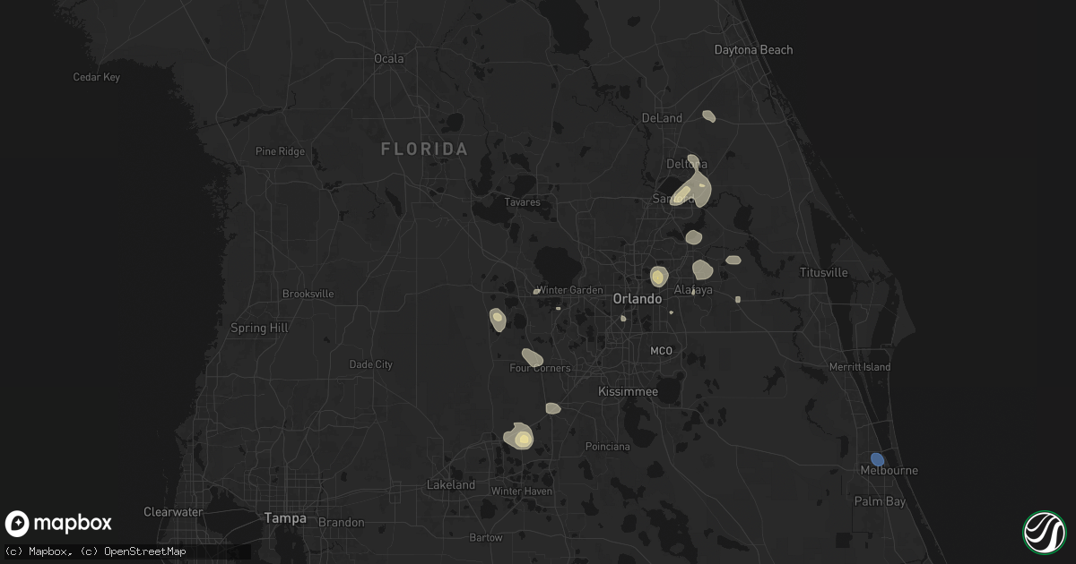 Hail map in Montverde, FL on August 26, 2026