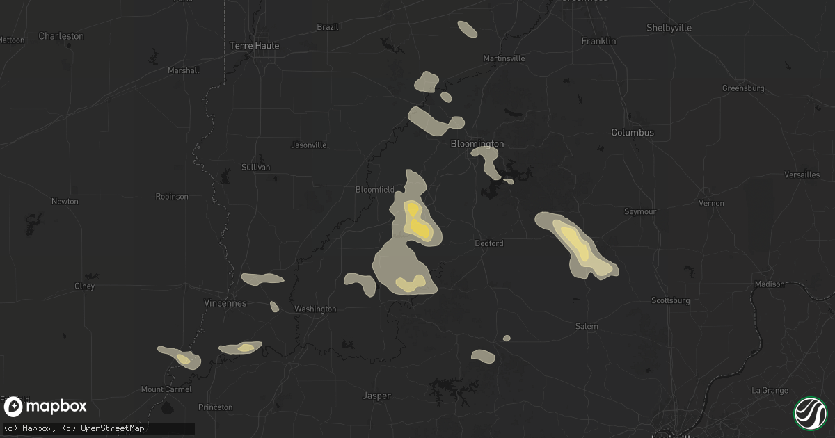 Hail map in Owensburg, IN on August 26, 2026